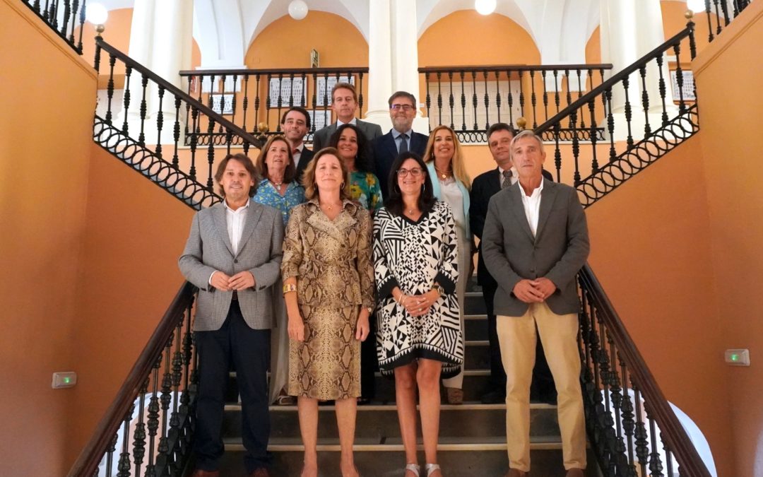 Reunión del pleno de la Cámara de Cuentas de Andalucía en Huelva para dar a conocer la labor de la institución fiscalizadora