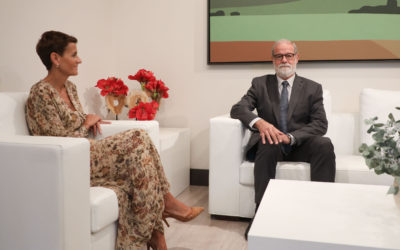 La presidenta de Navarra se reúne con Ignacio Cabeza, presidente de la Cámara de Comptos