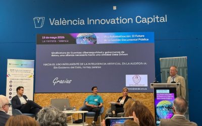 El secretario general de la Sindicatura de Comptes de la Comunitat Valenciana, Lorenzo Pérez, ponente en la jornada “IA y Automatización: el futuro de la gestión documental pública”