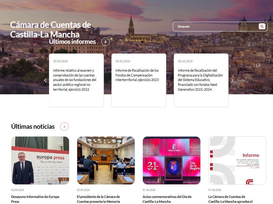La Cámara de Cuentas de Castilla-La Mancha estrena nueva página web